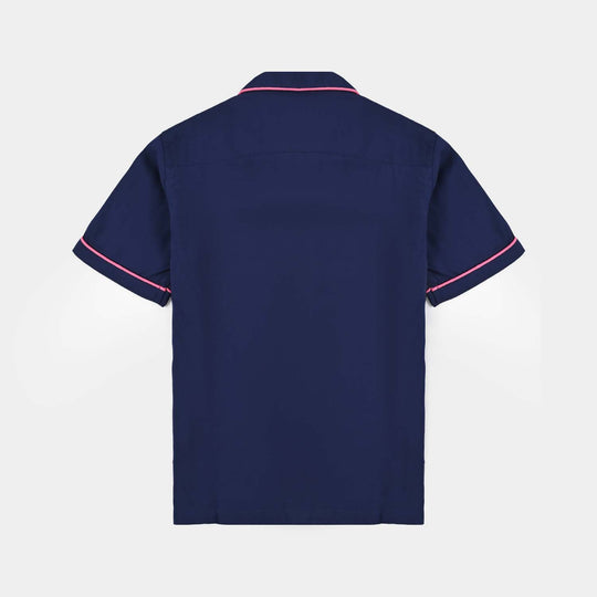Girls Viscose Nightwear Contrast-NAVY