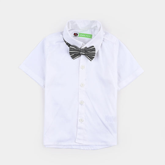 Infant Boys Yarn Dyed Suit B/W Stripe-Coat Style