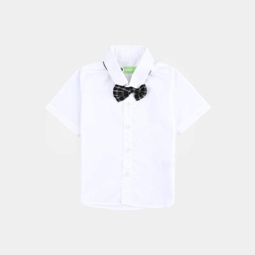 Infant Boys Yarn Dyed Suit Black Checkered-Coat Style-Black/White