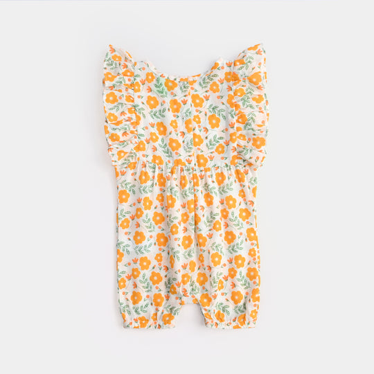 Infant Girls Georgette Romper-Fields of Gold-Multi