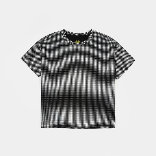 Girls Poly Jersey T-Shirt HS Black Silver Foil