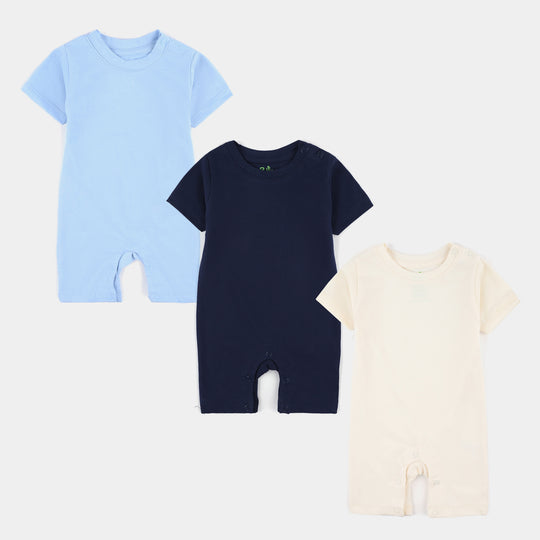 Pack OF 3 Infant Boys Cotton Jersey ROMPERS Set