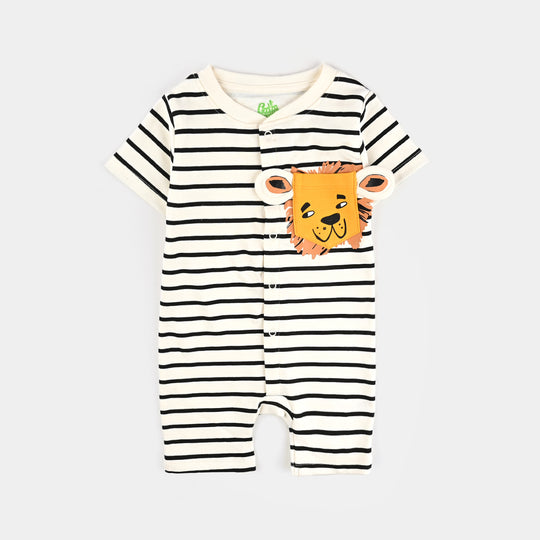 Infant Boys Cotton Interlock BOOM TIGER FASHION ROMPER