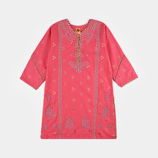 Girls Jacquard 3Pcs Hoor - T.Pink