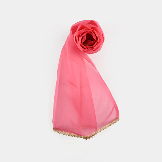 Girls Jacquard 3Pcs Hoor - T.Pink