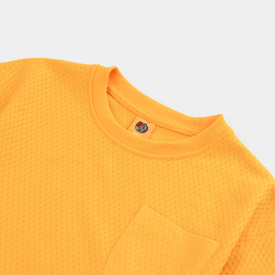 Boys Jacquard T-Shirt HS Great Chance-Yellow