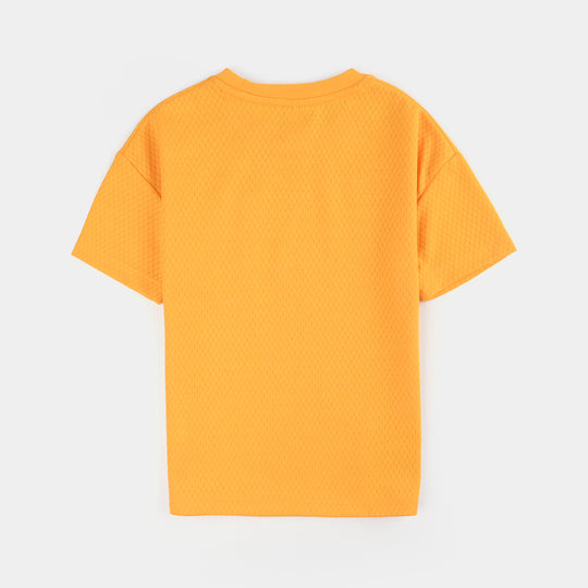 Boys Jacquard T-Shirt HS Great Chance-Yellow