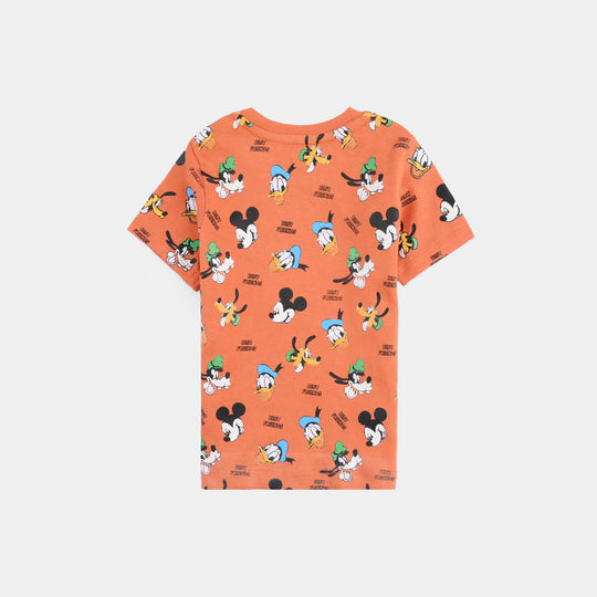 Infant Boys Cotton Interlock 2Piece -Orange