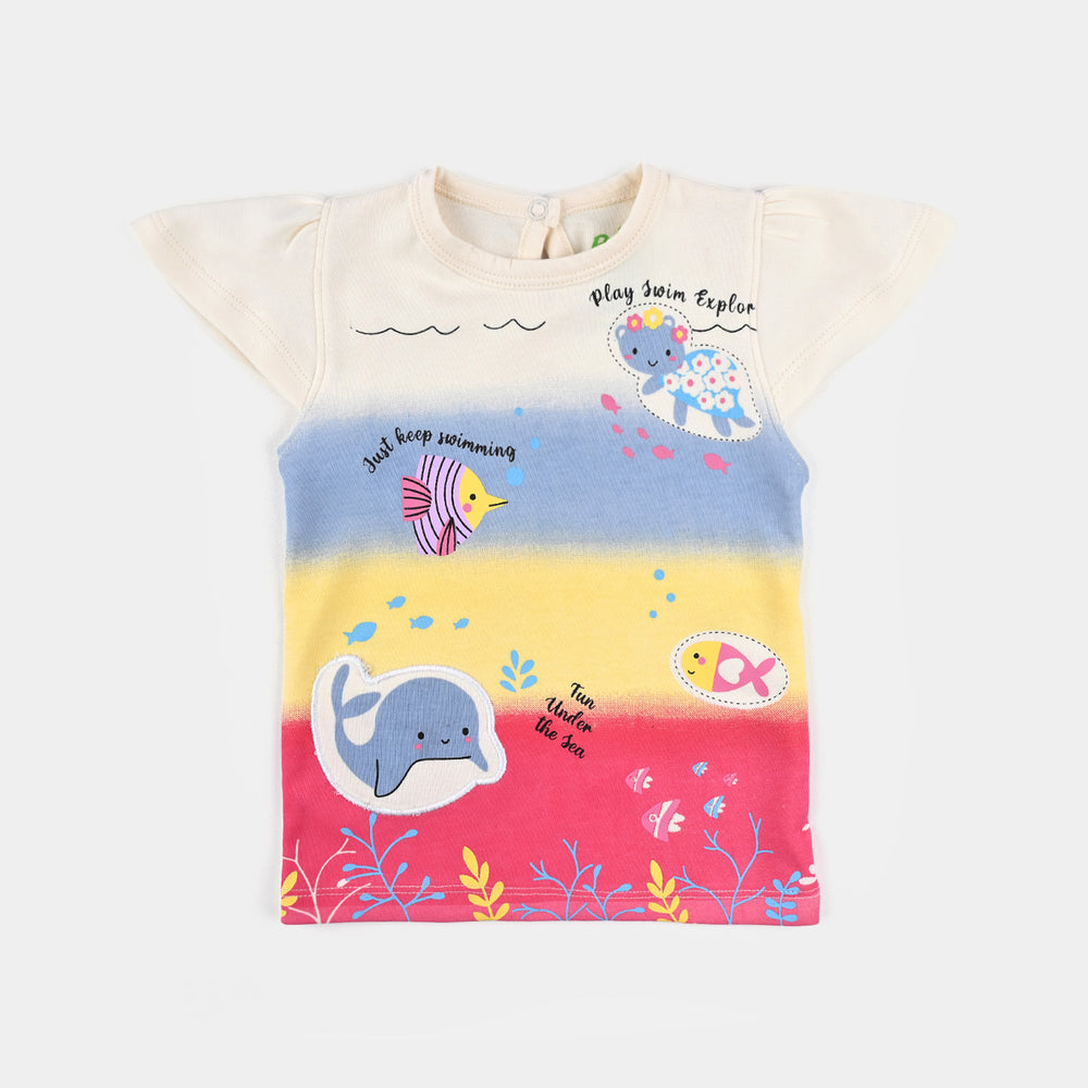 Infant GIRLS Cotton 2Piece PLAY SWIM EXPLORE