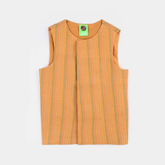 Infant Boys Poly Viscose Waistcoat (Lurex Stripes)