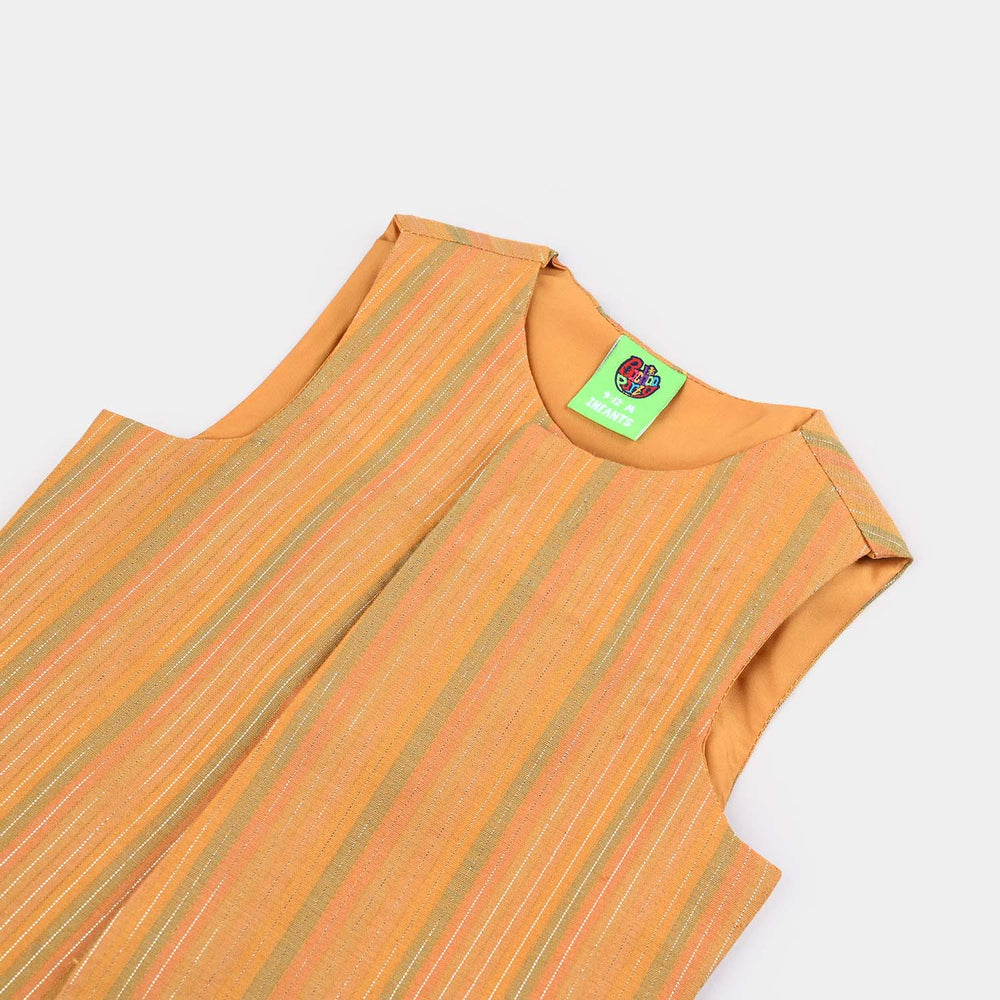 Infant Boys Poly Viscose Waistcoat (Lurex Stripes)