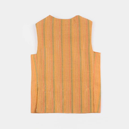 Infant Boys Poly Viscose Waistcoat (Lurex Stripes)