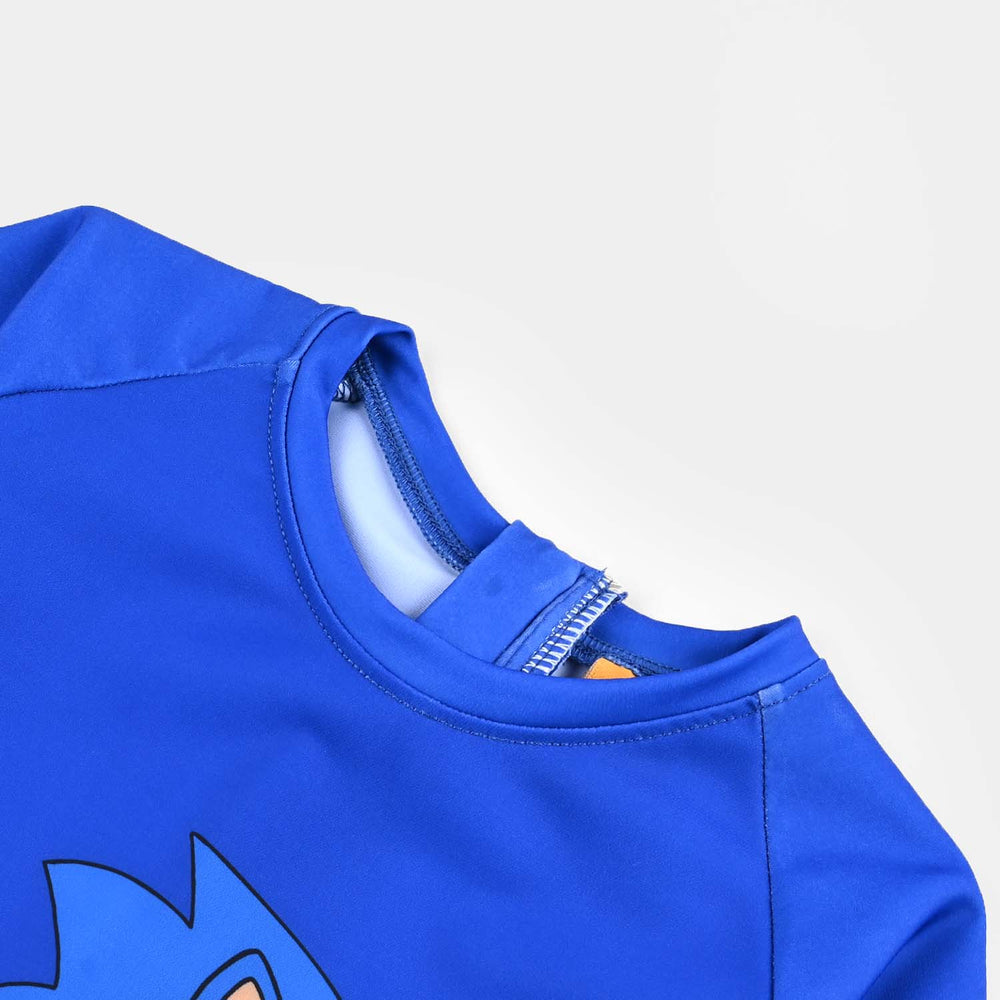 Boys Microfiber Jersey Jumper Suit-Blue