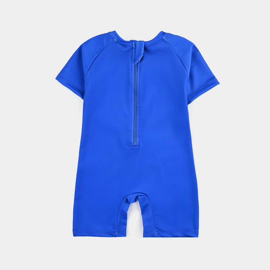 Boys Microfiber Jersey Jumper Suit-Blue