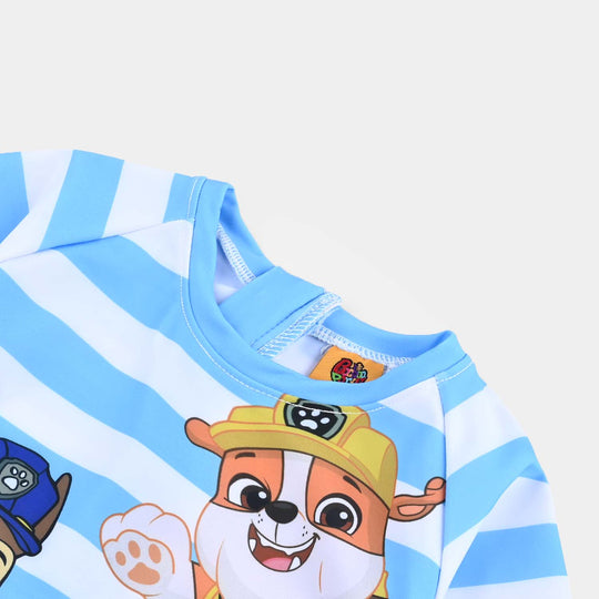 Boys Microfiber Jersey Jumper Suit-SKY BLUE