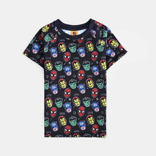 Boys Microfiber Jersey 2 Piece Suit-NAVY