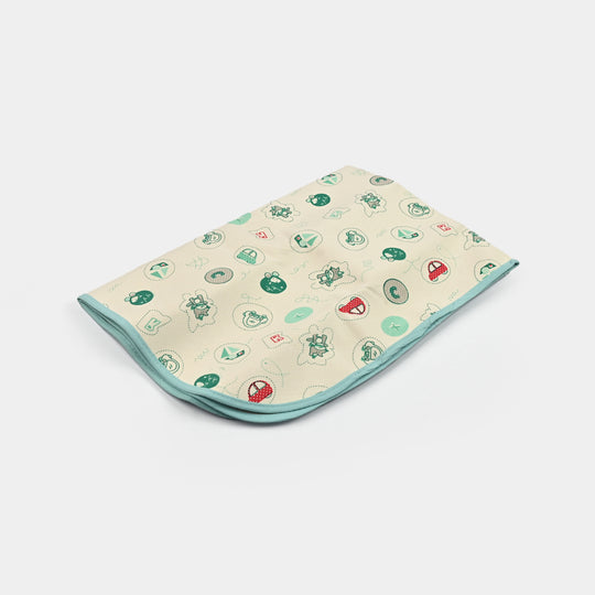 Baby Changing Sheet 49x69 Green Car & Ship