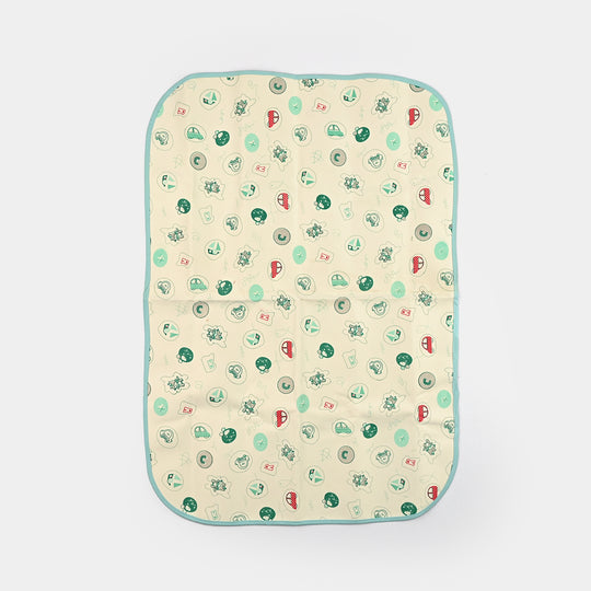 Baby Changing Sheet 49x69 Green Car & Ship