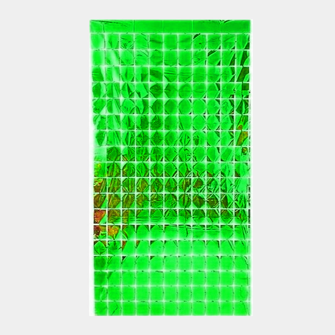 Foil Curtain 6x3 Square Sea Green