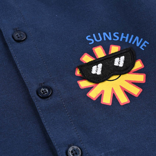 Infant Boys Oxford Basic Casual Shirt (Best Friend)-NAVY