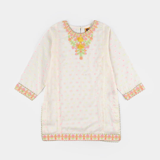 Girls Jacquard 2 Pcs Neon - WHITE