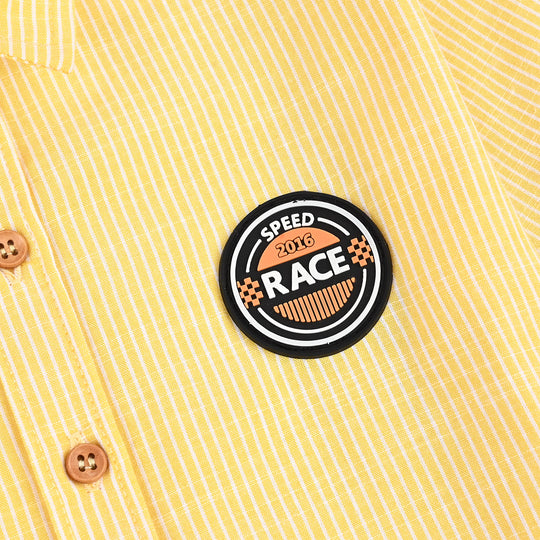 Boys Yarn Dyed Casual Shirt (Race)-Yellow Stripe
