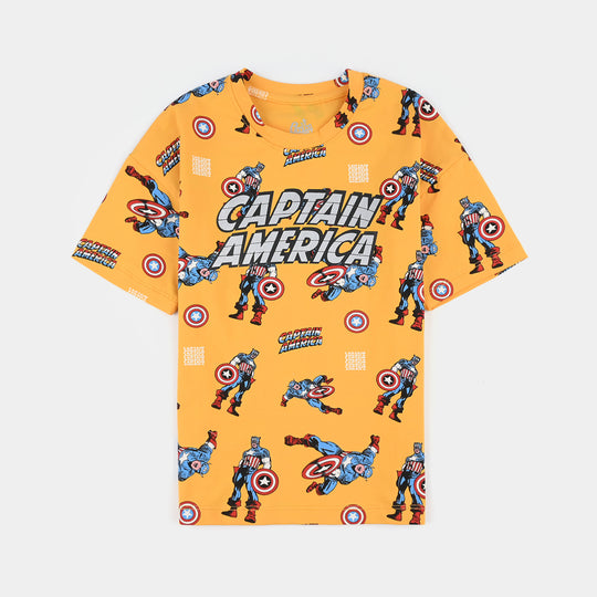 Boys Lycra Jersey T-Shirt H/S-Yellow