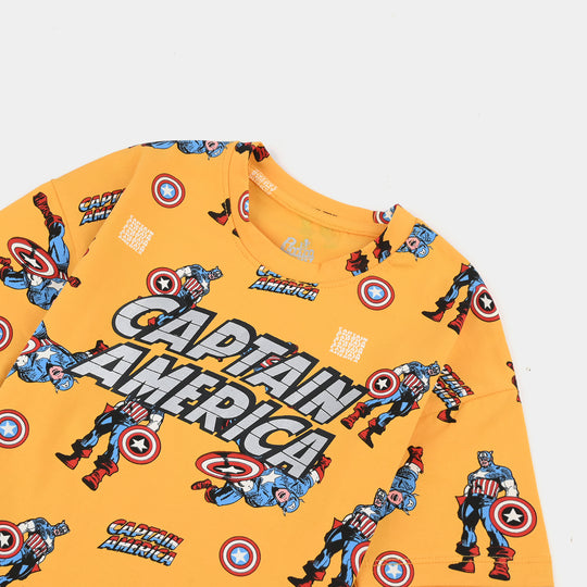 Boys Lycra Jersey T-Shirt H/S-Yellow