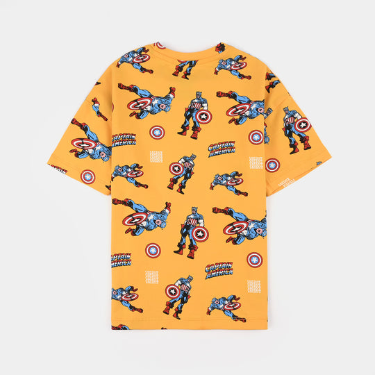 Boys Lycra Jersey T-Shirt H/S-Yellow