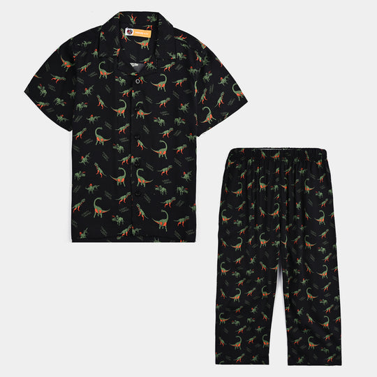 Boys Viscose Nightwear-BLACK