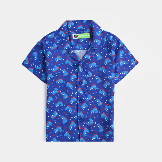 Infant Boys Viscose Nightwear-Dino-Blue