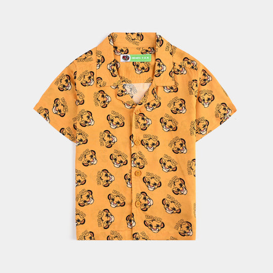 Infant Boys Viscose Nightwear-Mustard