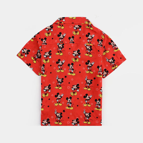 Infant Boys Viscose Nightwear-Mickey-RED