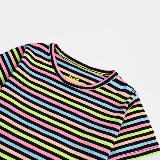 Infant Girls Lycra Jersey T-Shirt Be The Sunshine-Multi