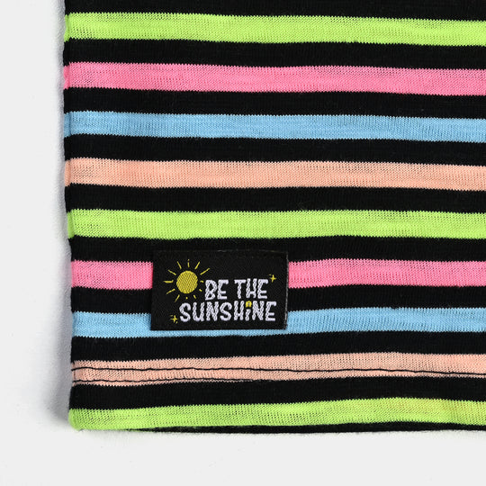 Girls Lycra Jersey T-Shirt Be The Sunshine-Multi
