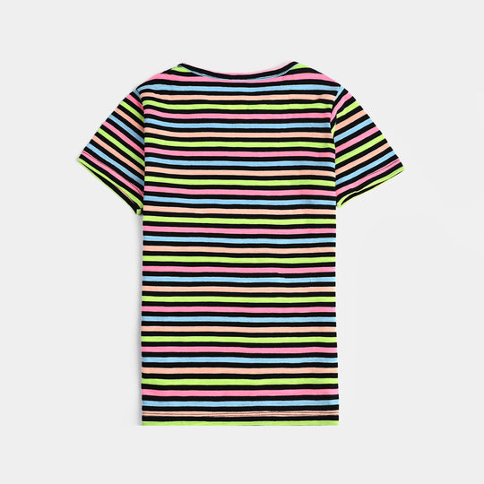 Girls Lycra Jersey T-Shirt Be The Sunshine-Multi