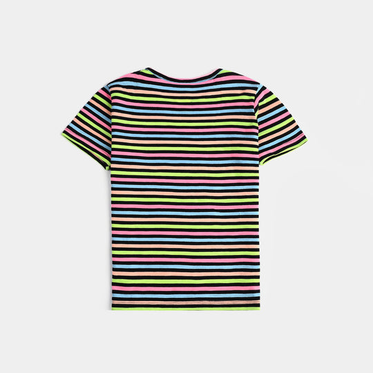 Infant Girls Lycra Jersey T-Shirt Be The Sunshine-Multi