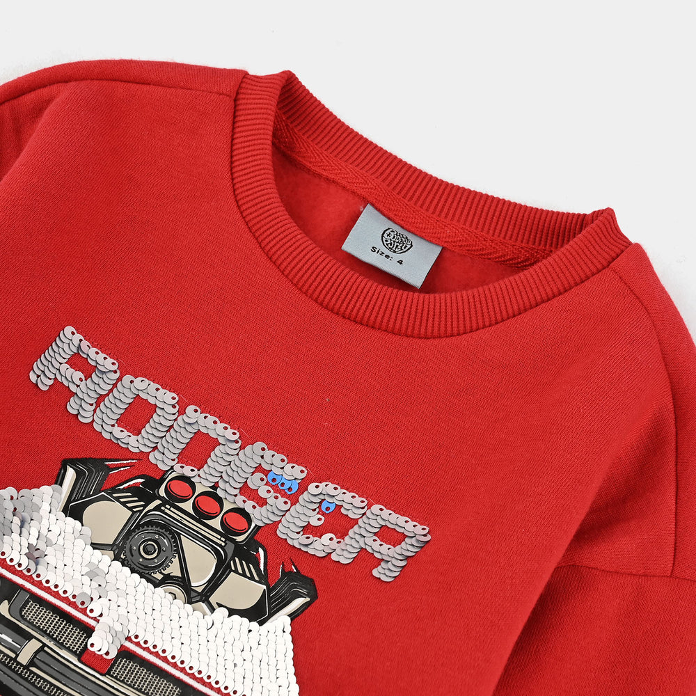 Boys Fleece Sweatshirt (Rodger) - Red
