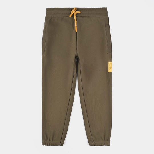 Boys Yarn Dyed Jersey Pyjama New Goal-Olive