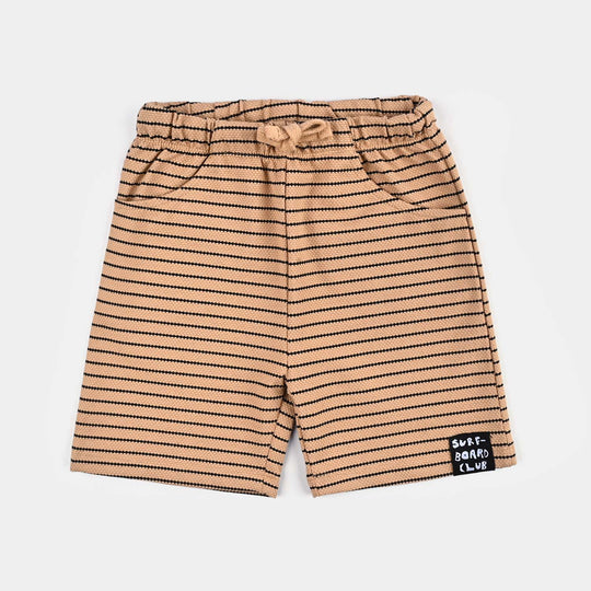 Boys Jacquard Jersey Short Surf Board Club-BROWN