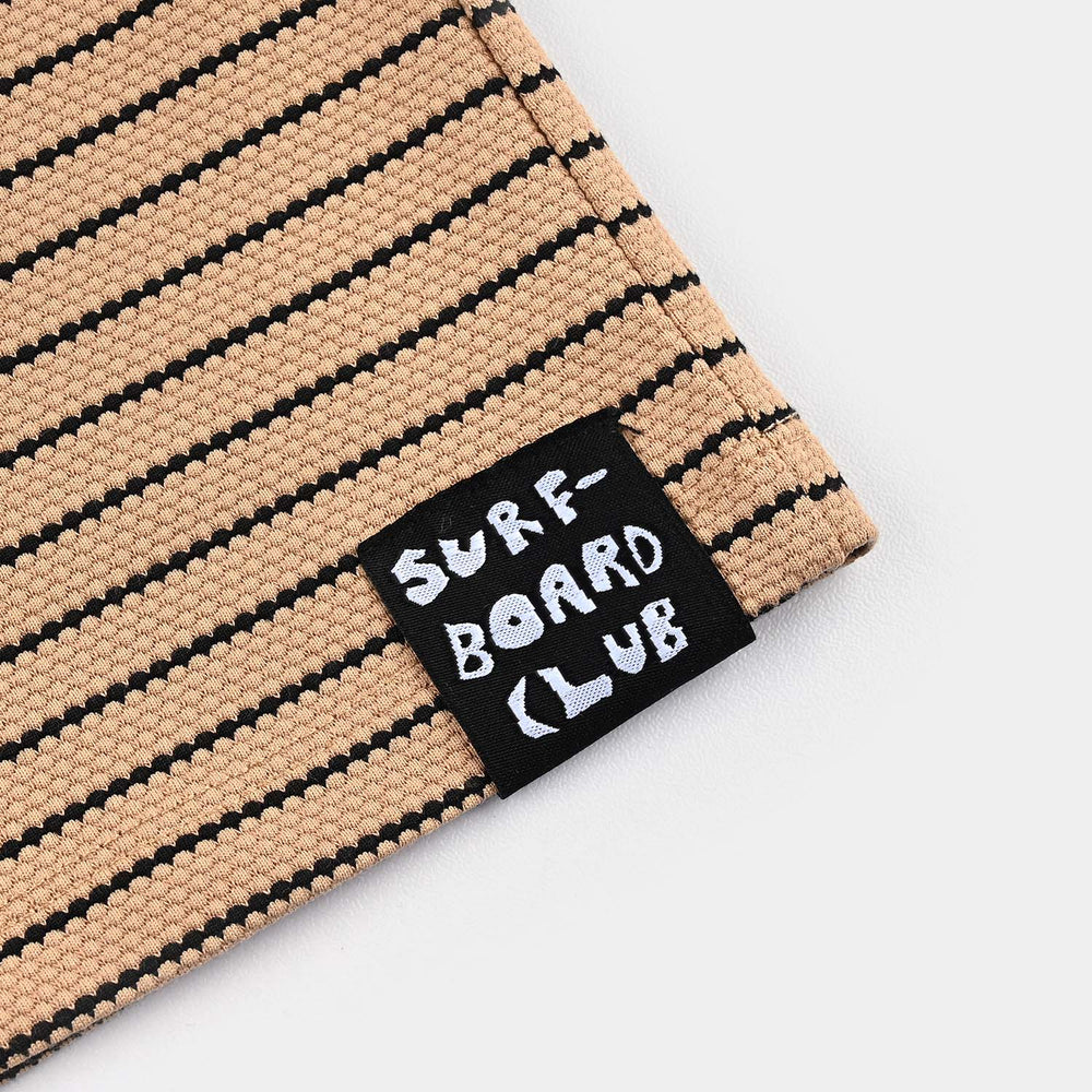 Boys Jacquard Jersey Short Surf Board Club-BROWN