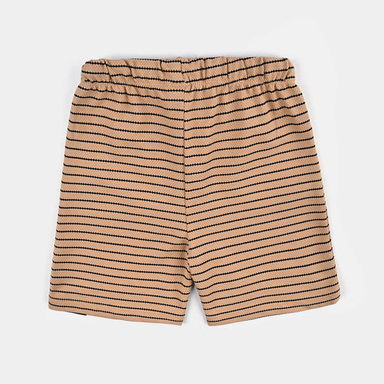 Boys Jacquard Jersey Short Surf Board Club-BROWN