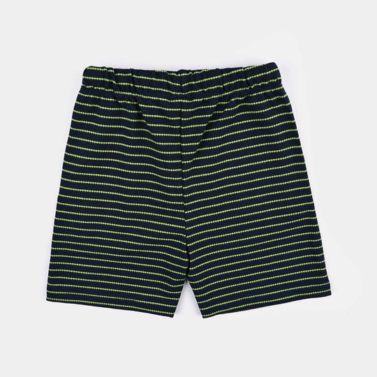 Boys Jacquard Jersey Short Happiness-NAVY