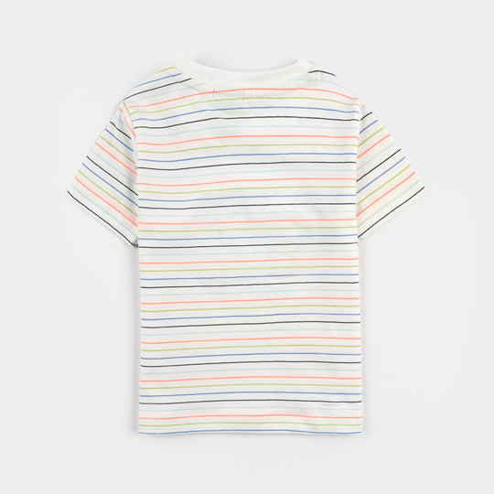 Infant Boys Yarn Dyed Suit Friends-Multi