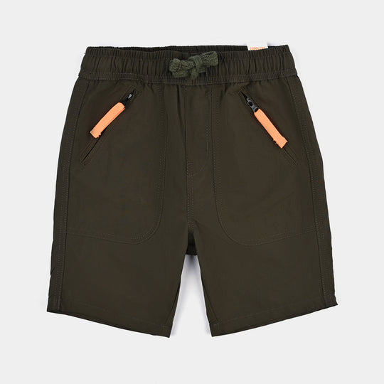 Boys Cotton Twill Short Staple-Olive
