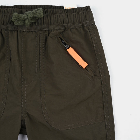Boys Cotton Twill Short Staple-Olive