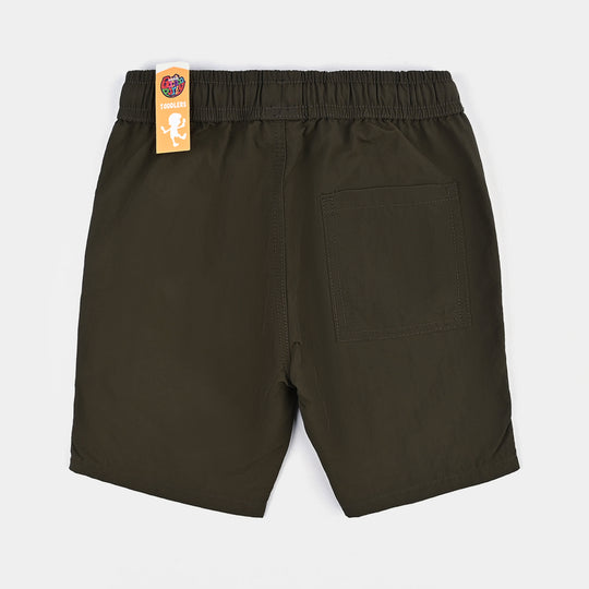 Boys Cotton Twill Short Staple-Olive