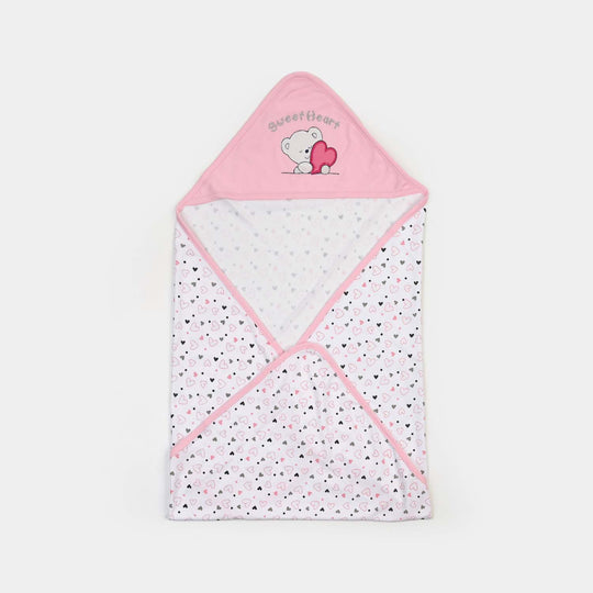 BABY WRAPPING SHEET | L.PINK HEART H053