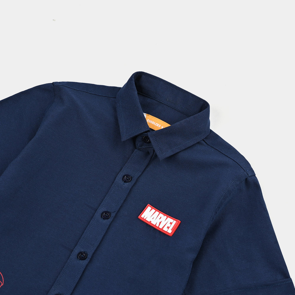 Boys Oxford Casual Shirt-NAVY