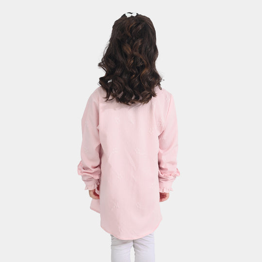 Girls Poly Cotton Casual Top Soft-Pink